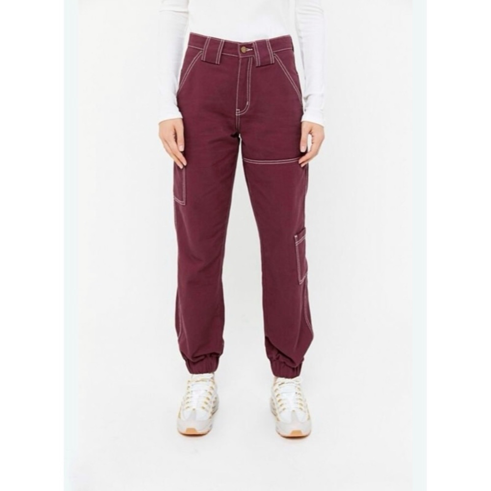 BDG UO Maroon High Waisted Cargo Jogger Jean 26